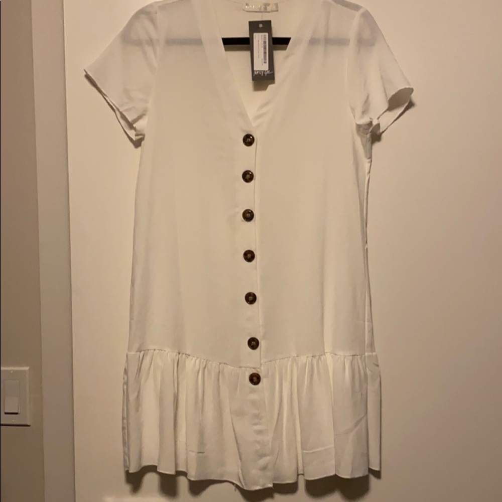 White button dress